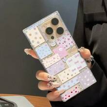 Nueva funda tipo bloque cuadrado con pajarita, orificio grande y ángulo recto, fabricada en TPU, compatible con 16/15/14/ Funda protectora brillante para phone 13/12 Pro, 14, 15, 16 Plus y 12 Pro. Ideal para regalar en cumpleaños y otras ocasiones. Diseño elegante y llamativo. Perfecta para uso diario. Material resistente a golpes. Alta calidad. Funda de diseño. Para seguidores y usuarios. - transparente - Ver 3