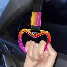 YITUMU [Anello colorato da tirare a mano] Anello di colorato da tirare a mano per auto, anello di avvertimento appeso al paraurti posteriore dell'auto, anello a forma di mano a cuore da tirare a mano