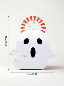 2 Stücke kreative Halloween Geschenkboxen, Geister & Kürbis Verpackungstüten, Süßigkeiten Boxen