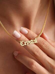 定制不锈钢NK链项链，男女皆宜，适合万圣节装饰、圣诞节礼物、时尚首饰、个性化姓名吊坠项链、嘻哈首饰、金银链项链、定制姓名项链、生日派对礼物、送给朋友、情侣的理想礼物、新年魅力之选