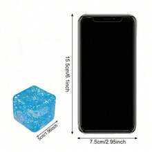 1/2/3/5个慢回弹软方冰块，适合成人，也可作为压力球、挤压球、减压块、感官玩具使用，冰爽光滑，生日礼物、派对小礼物、皮纳塔填充物、礼盒填充物 - 彩色 - 查看 7