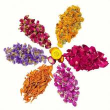 50g Mixed Dried Flowers For Hamster Bedding For /Dwarf Hamsters & Gerbils | Lab-Certified Dust-Free, 5X Absorbency Plant Fiber | For Rabbits & Chinchillas