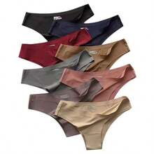 Kit Of 8 Seamless Laser Cut Thong Panties For Women's Lingerie - Assorted Colors And Kits - 彩色 - 查看 3