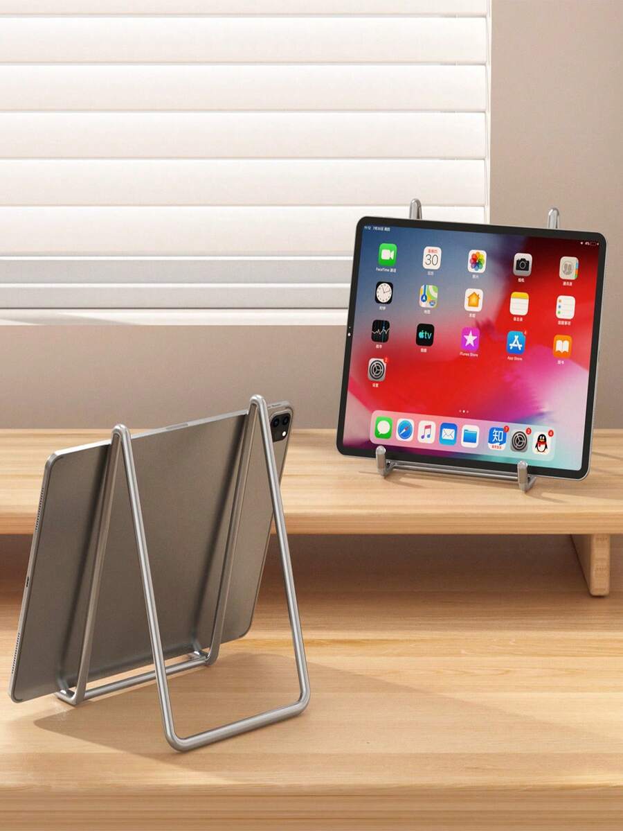 1pc Desktop IPad Tablet Stand, Award Certificate Display Rack, Freestanding Vertical Holder Frame