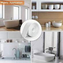 2.2cm*3.2m Waterproof Toilet Sealing Strip, Self-Adhesive Sealing Tape, Suitable For Kitchen And Bathroom, Bathroom Waterproof Tape, Prevent Moisture, Kitchen Sink Caulk Sticker, Waterproof And Oil-Proof Bathroom Edge Kitchen Gap Filler Tape, Home Decor Self-Adhesive Wall Sticker, Suitable For Kitchen And Bathroom, Waterproof Tape To Prevent Moisture, Kitchen Sink Decorative Caulk Sticker, Suitable For Workshop