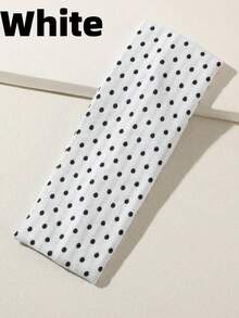 1 pezzo/4 pezzi Fascia elastica sportiva retrò con stampa a pois, versatile per la vita quotidiana, lo yoga, le attività all'aperto, accessorio per capelli di moda per le donne. Sciarpa, fascia per capelli autunnale, bandana per ciclismo, fasce per il sudore per l'inverno, accessori per capelli per le donne, per gli outfit da vacanza.