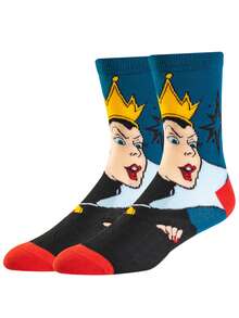 Disney 5双装官方反派角色袜子，卡通圣诞新年动画男士袜子，新奇有趣的袜子 - 白色 - 查看 4