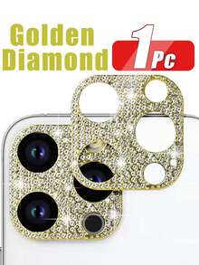 (1 片装)适用于 16 Pro Max 的闪亮相机镜头保护膜,3D 闪光水晶钻石水钻防刮花闪亮圆点金属装饰贴纸保护膜,玫瑰金,兼容 系列,适用于手机壳,是生日、送给家人、朋友、日常保护、办公室、家居的理想之选。闪亮水晶镜头保护膜,相机盖防水、防震、防摔、防刮花。 - 金色 - 查看 2