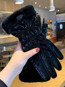 1 件可爱触屏手套，适合骑行、冬季骑行和滑雪，女士秋季配饰