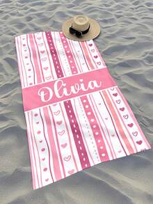 Personalized Kids Beach Towel,Summer Birthday Gift For Kids,Summer Vibes,Girls Beach Trip,Custom Beach Towel,Swimming Pool,Beach Decor,Christmas Gift Supplies
