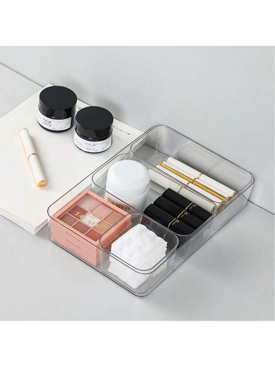 6/7 صناديق منظم شفافة للأدراج، صناديق تخزين مستحضر...