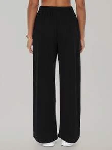 MASKERT 女士长裤、运动裤、瑜伽裤、健身裤、跑步裤和紧身裤，高弹力、舒适、亲肤 - 黑色 - 查看 3