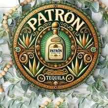 Circular Patron Tequila Aluminum Sign Vintage Metal Wall Art With High-Definition Print Durable And Deform-Resistant - 彩色 - 查看 7