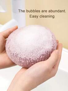 1 pieza Cepillo de ducha exfoliante con ventosa - Esponja de baño de masaje, Esponja de luffa colgante, Color aleatorio