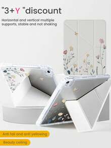Ốp lưng gập hình chữ Y hai mặt trong suốt bằng acrylic phủ nhiều màu sắc, đẹp mắt và dễ thương này được trang trí bằng họa tiết hoa, cỏ và bướm, có khả năng chống sốc và tương thích với iPad thế hệ thứ 7 và thứ 8 (10.2 inch). Sản phẩm đi kèm với ốp lưng iPad thế hệ thứ 10, khe cắm bút tích hợp và hỗ trợ chức năng bật/tắt màn hình. Đây là lựa chọn lý tưởng cho quà tặng dịp lễ và năm mới. - Nhiều màu - Xem 4
