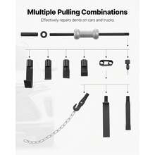 Dent Puller Kit, 10 Lbs 13-In-1 Slide Hammer Dent Removal Kit, Heavy-Duty Auto Body Truck Repair Automotive Damage Remover Tool Repair Frame With Carrying Case, Extension Rod, Non-Slip Handle - Black - View 3