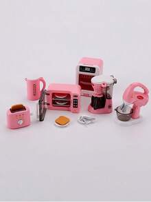 迷你厨房玩具套装 - 可爱的桌面烹饪用具装饰，适合房间装饰、娃娃屋场景、微缩模型展示和美学摄影 | 青少年和朋友的创意收藏礼物（需自行组装 - 款式随机）