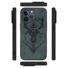Diseño de ciervo. Funda magnética para teléfono con textura de piel sintética de oveja. Compatible con los modelos 12 al 16 Plus, Pro y Pro. Elegante y de alta calidad. Una excelente opción. - Colores mixtos 3 - Ver 2