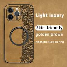 Diseño elegante y texturizado. Funda magnética para teléfono con textura de piel sintética de oveja. Compatible con los modelos 12 al 16 Plus, Pro y Pro. Una opción elegante y de alta calidad, ideal para regalar. - Colores mixtos 1 - Ver 2