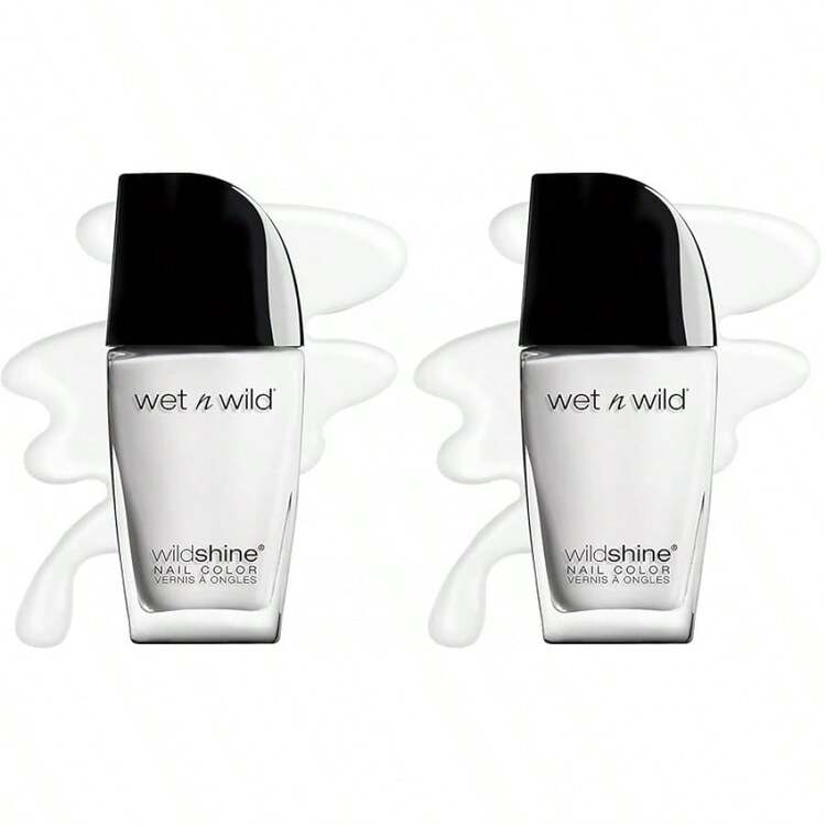 Wild Shine - Esmalte de uñas, color morado (Purple Grape Minds Think Alike) - Crema blanca francesa - Añade 3