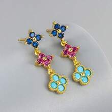 1 件四叶花多彩手链百搭夏季手链轻奢高端手链 - 四葉花彩色手鍊 - 查看 12