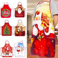 1 件，圣诞老人围裙，可调节厨房围裙，带系带，节日烟囱圣诞老人印花，适用于烹饪、烘焙、餐厅、派对、节日主题厨师围裙 - 彩色 - 查看 1