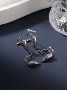 一套2个/4个哥特暗黑风格吸血鬼獠牙唇环，不锈钢3D兔牙和恶魔獠牙造型，可调节，适合角色扮演、万圣节佩戴