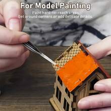 Marie's 00000 Fine Tip Paint Brush Set For Acrylic, Miniature Detail, 3/6/8pcs Nylon Hair Thin Extra Fine Paintbrushes With Triangular Handles, Professional Art Supplies For Watercolor, Craft, Models, Mini Figure, Egg, Rock Art Painting, Line Drawing, Great For Artists & Hobbyists - 00000# - View 4