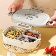 WORTHBUY 1 hộp đựng cơm trưa 3 ngăn có thể tháo rời, hộp đựng cơm Bento bằng nhựa chia ngăn di động 800ml dùng để chuẩn bị bữa ăn, dùng trong lò vi sóng, hộp đựng thực phẩm salad trái cây chịu nhiệt, thích hợp cho học sinh, người lớn sử dụng ở trường, văn phòng, cắm trại ngoài trời, dã ngoại, du lịch, trở lại trường - Nhiều màu - Xem 3