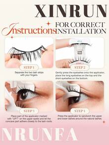 Pestañas magnéticas de aspecto natural mejoradas, kit de pestañas magnéticas suaves reutilizables con aplicador, sin necesidad de pegamento, a prueba de viento y agua para comodidad durante todo el día (Actualización 3.0-M2)