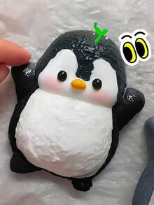 1/4个闪亮水晶捏捏乐企鹅,柔软回弹捏捏乐玩具,缓解压力和焦虑,粘性指尖玩具,适合儿童和成人,抗压手部玩具,可爱小玩意,Taba Squishy,趣味可爱礼物,生日礼物,复活节礼物,万圣节礼物,圣诞节礼物 - 彩色 - 查看 3
