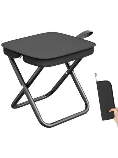 DeTODO Mini Banco Plegable Portátil de Mano Para Camping, Pesca, Picnic, Para Todo Tipo de Ocasión