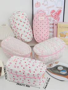 1 Pc Quilted Strawberry Steam Iron Storage Bag Iron Storage Case Handle Foldable Reusable Decorative Iron Storage Case Compatible With Most Iron Portable Iron Storage Case Iron Protective Carrying Bag Dust Proof Iron Holder Travel Iron Case Portable Garment Steamer Case Home Tool Storage Bag Universal For Most Iron, Starlight Daily Use - Multicolor - View 5