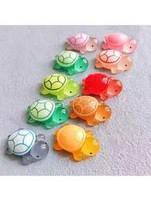 1pc/16pcs/30pcs/60pcs Colorful Glow-In-The-Dark Turtle Figurines (Requires UV Light Absorption), Suitable As Home Decor On Desks, Windowsills, Party Decorations To Create A Joyful Atmosphere, Great Gift For Turtle Lovers And Birthdays (Turtle Shell Does Not Glow)