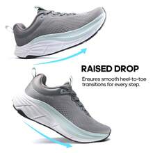 Women's Walking Shoes Cushion Comfortable ActiveBreeze Running Tennis Shoes Non-Slip Workout Gym Sports Athletic Breathable Fashion Sneakers - 灰色 - 查看 8