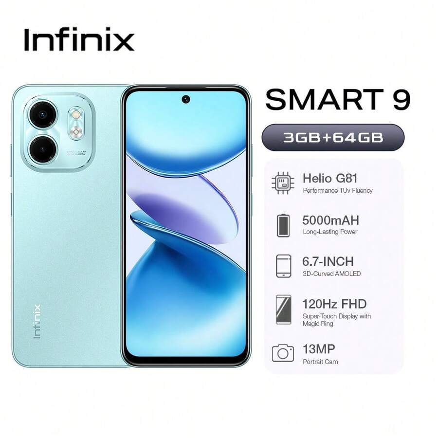 Infinix Smart 9 3+3GB RAM 64GB 4G 6.7英寸双卡双待 全球版 库存有限，立即抢购！圣诞礼物 送给家人的完美智能手机 - 綠色 - 查看 1