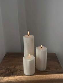 Khuôn nến nhựa hình trụ sọc 5-20cm Khuôn nến thơm thủ công Khuôn sáp làm nến thơm DIY Khuôn thủ công hình trụ tròn sọc Trang trí nhà cửa - Trong sáng - Xem 1