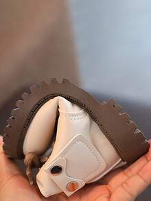 Botas altas con cremallera lateral para niños, botas de niña, tenis de niño, tenis de niños, tenis para niño, tenis para niña, zapatillas deportivas casuales con cordones para niños, adecuadas para actividades al aire libre y para el uso diario en el tiempo libre. - Beis - Ver 5