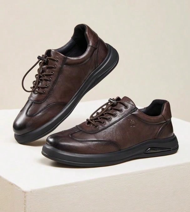 CAMEL CROWN Pantofi sport casual pentru bărbați, talpă moale și confortabilă, rezistenți la uzură, antiderapanți, pentru naveta, versatili, casual, business, pantofi sport din piele pentru toamnă și iarnă.