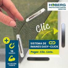 Mosquitera para ventana, recortable individualmente hasta un máximo de 150 x 130 cm, sin necesidad de taladrar ni atornillar, fijación con 16 imanes. - Blanco - Ver 5