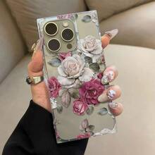 Funda grande para móvil con diseño rosa y blanco, con forma de cubo y un orificio grande. Compatible con los modelos 12 Pro, 13, 14, 15 y 16 Plus. Acabado brillante, resistente a caídas. Ideal para fiestas o cumpleaños. - transparente - Ver 5