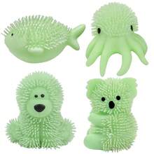 1/4/8 pezzi Palline sensoriali colorate a forma di animali, giocattoli a simulazione di animali con peli lunghi, giocattoli antistress, giocattoli carini a forma di animali come bomboniere, giocattoli antistress e sensoriali per borsette, bomboniere, giocattoli da schiacciare, giocattoli fidget, regali per feste di compleanno, riempitivi per sacchetti regalo, riempitivi per piñata, per Natale, Ognissanti, San Valentino, Capodanno, regali per carnevale, colore casuale