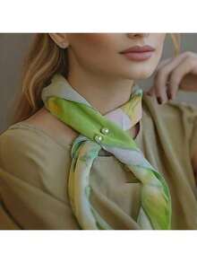 3 色 9 件套装仿珍珠 T 恤领带夹套装缠绕固定器腰扣纽扣服装装饰，领口调节防滑时尚配饰，适合造型穿着、节日装扮 - 彩色 - 查看 6