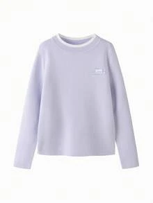 Balabala Girls Sweater 2025 Spring/Fall New Knit Pullover Top - Pink Purple - View 1