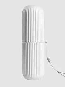 1pc Travel Toothbrush Storage Box, Portable Dust-Proof Toothbrush, Toothpaste, Toiletry Storage Box For Travel, Camping, Rinsing Cup
