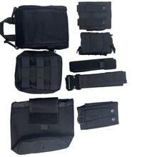 8 قطع حزام خصر تكتيكي متعدد الوظائف للاستخدام الخارجي، متين، قابل للتعديل من النايلون