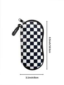 1 pieza Estuche para gafas de moda y colorido, de material duradero, estuche suave y portátil para anteojos de sol para viajes y deportes, caja compacta y protectora para almacenamiento de gafas de automóvil