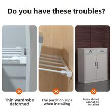 Giá để đồ có thể điều chỉnh - Không cần khoan, tủ quần áo, nhà bếp, phòng tắm có thể mở rộng | Bộ giá để đồ có thể mở rộng tiết kiệm không gian, phù hợp với hầu hết các loại xe RV, làm bằng vật liệu bền, không dùng điện - Nhiều màu - Xem 11