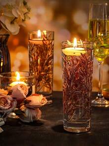 50pcs Faux Flowers, For Floating Candles Centerpiece, 6 Inch Mini Flower Filler Vase Fillers Filling In Floating Candles, For Wedding, Dinning Table, Party, Home, Restaurant Decoration (Gold) Home Decor Room Decor Flower Vase Glass Vase