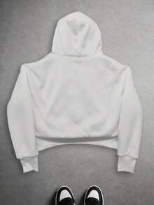 Modcrash Men Loose Fit Faux Fur Coat, Vintage, Winter, Fall - White - View 6